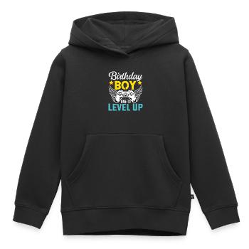 Geburtstagskind Zeit, um Videospiel Geburtstag zu verbessern - Kinder Premium Organic Hoodie - Schwarz - Vorne - AI Model Kid Male (0cm)