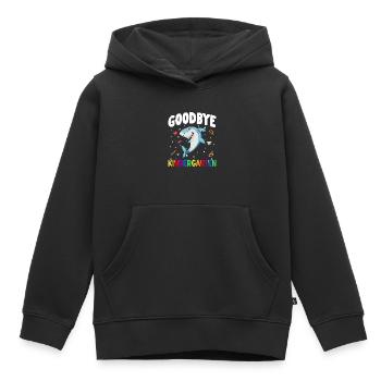 Goodbye Kindergarten Hai Einschulung Schule - Kinder Premium Organic Hoodie - Schwarz - Vorne - AI Model Kid Male (0cm)
