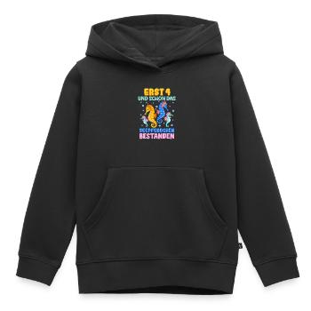 Seepferdchen bestanden - Kinder Premium Organic Hoodie - Schwarz - Vorne - AI Model Kid Male (0cm)