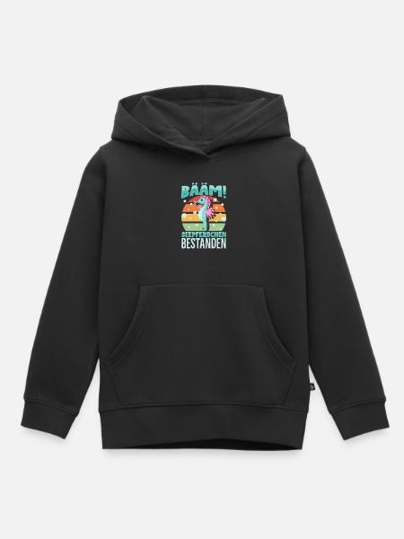 Seepferdchen bestanden - Kinder Premium Organic Hoodie - Schwarz