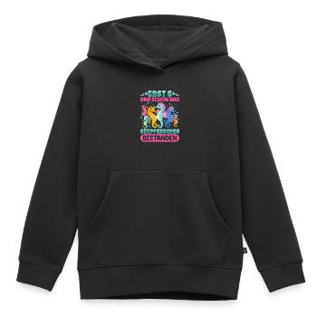Seepferdchen bestanden - Kinder Premium Organic Hoodie - Schwarz - Vorne - AI Model Kid Male (0cm)