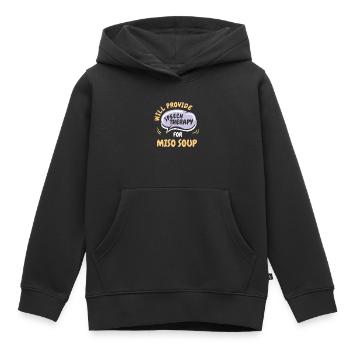 Provide Speech Therapy for Miso Soup Funny - Kids Premium Organic Hoodie - black - Front - AI Model Kid Male (0cm)