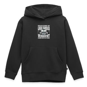 LKW Fahrer - Kinder Premium Organic Hoodie - Schwarz - Vorne - AI Model Kid Male (0cm)