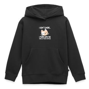 I Purr With The Force Of 10,000 Kittens 1 - Kinder Premium Organic Hoodie - Schwarz - Vorne - AI Model Kid Male (0cm)