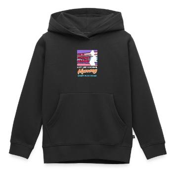 Mère enceinte Être Maman enceinte - Sweat Premium à capuche enfant bio - noir - Devant - AI Model Kid Male (0cm)