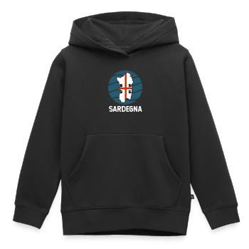 Sardinien Flagge - Kinder Premium Organic Hoodie - Schwarz - Vorne - AI Model Kid Male (0cm)