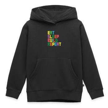 Kinder Bausteine Ziegel Spielzeug Klemmbausteine - Kinder Premium Organic Hoodie - Schwarz - Vorne - AI Model Kid Male (0cm)