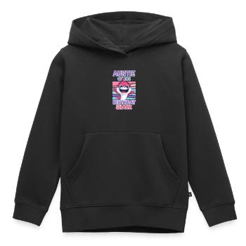 La tante du garçon d’anniversaire Hai Aunt - Sweat Premium à capuche enfant bio - noir - Devant - AI Model Kid Male (0cm)