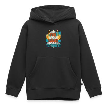 Saxophoniste Saxophoniste Saxophoniste - Sweat Premium à capuche enfant bio - noir - Devant - AI Model Kid Male (0cm)