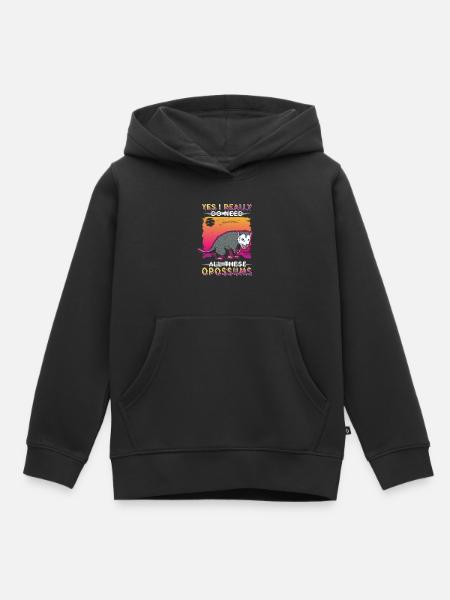 Opossum Geschenk Possum Beutelratte - Kinder Premium Organic Hoodie - Schwarz