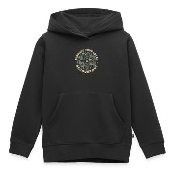 Comptable Comptable Comptable - Sweat Premium à capuche enfant bio - noir - Devant - AI Model Kid Male (0cm)