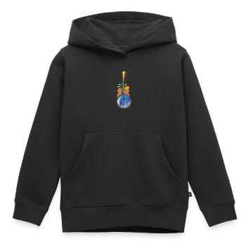 Chemises Banjo Pour Hommes Bluegrass Appalachia Folk - Sweat Premium à capuche enfant bio - noir - Devant - AI Model Kid Male (0cm)