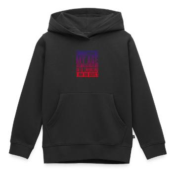 Faire croire aux gens que je suis un adulte 3 - Sweat Premium à capuche enfant bio - noir - Devant - AI Model Kid Male (0cm)