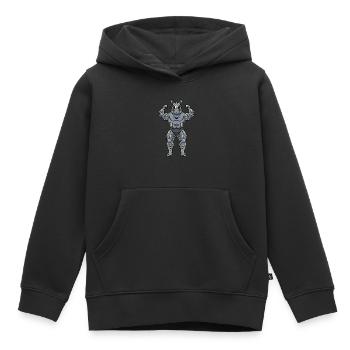 Rhino Fitness Gym Motivation - Kids Premium Organic Hoodie - black - Front - AI Model Kid Male (0cm)