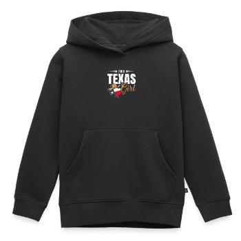 Texas State Amérique Lieu de naissance Texan USA Texas - Sweat Premium à capuche enfant bio - noir - Devant - AI Model Kid Male (0cm)