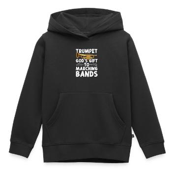 Fanfare de trompettistes - Sweat Premium à capuche enfant bio - noir - Devant - AI Model Kid Male (0cm)