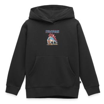 Stegosaurus Dinosaurier - Kinder Premium Organic Hoodie - Schwarz - Vorne - AI Model Kid Male (0cm)
