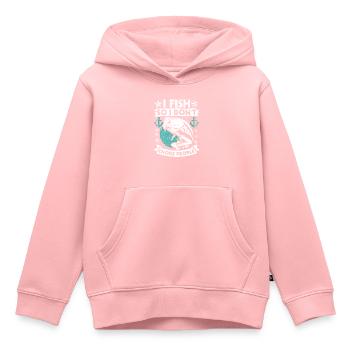 Je pêche pour ne pas étouffer les gens - Sweat Premium à capuche enfant bio - rose - Devant - AI Model Kid Female (0cm)
