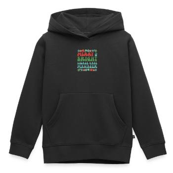 IA Gestionnaire de cas Infirmière de Noël Gestionnaire de cas Noël - Sweat Premium à capuche enfant bio - noir - Devant - AI Model Kid Male (0cm)
