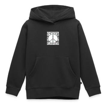 Hippie - Sweat Premium à capuche enfant bio - noir - Devant - AI Model Kid Male (0cm)