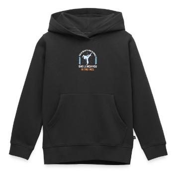 She Is Beauty She Is Grace She Will Kick You In - Kids Premium Organic Hoodie - black - Front - AI Model Kid Male (0cm)