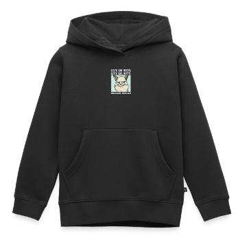 La ponctuation sauve des vies I Drôle de grammaire anglaise - Sweat Premium à capuche enfant bio - noir - Devant - AI Model Kid Male (0cm)