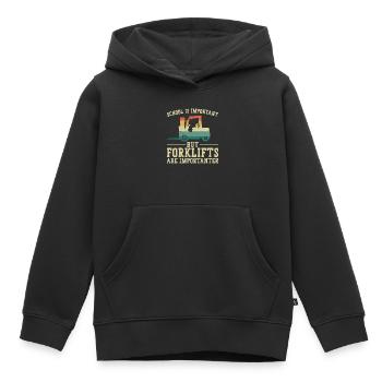 Certified Forklift Truck Operator - Kinder Premium Organic Hoodie - Schwarz - Vorne - AI Model Kid Male (0cm)