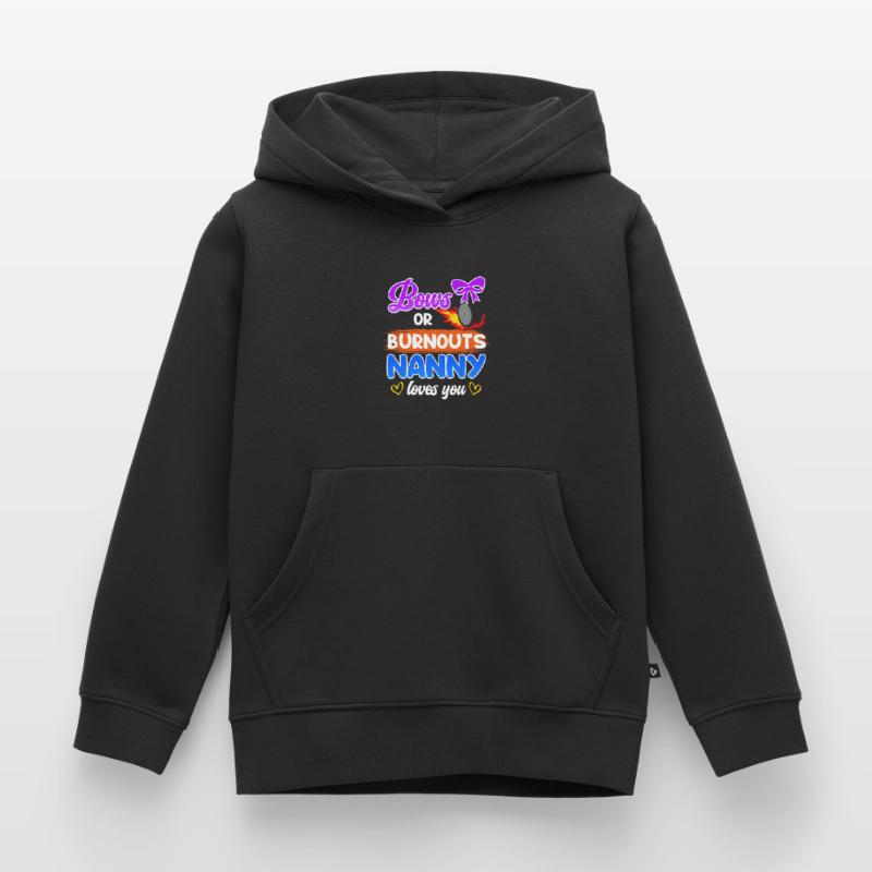 Schleife oder Burnout hab dich lieb Tagesmutter Kinder Premium Organic Hoodie