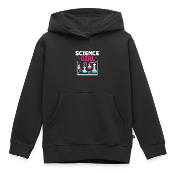 Sciences filles -chimie écolières femmes - Sweat Premium à capuche enfant bio - noir - Devant - AI Model Kid Male (0cm)