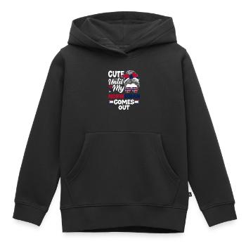 Norwegen Norwegisch süß bis mein Norwegisch kommt - Kinder Premium Organic Hoodie - Schwarz - Vorne - AI Model Kid Male (0cm)