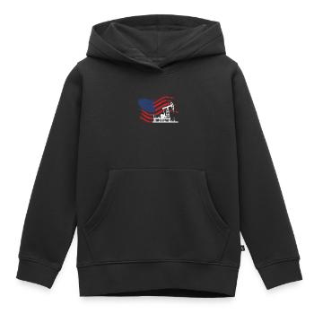 Bohrturm America Öl Bohren Bohrinsel - Kinder Premium Organic Hoodie - Schwarz - Vorne - AI Model Kid Male (0cm)