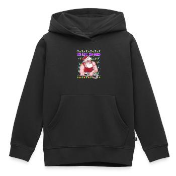 No Lift no Gain Bodybuilder - Sweat Premium à capuche enfant bio - noir - Devant - AI Model Kid Male (0cm)
