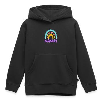 Rainbow Love Je suis assistante maternelle - Sweat Premium à capuche enfant bio - noir - Devant - AI Model Kid Male (0cm)