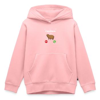 capybara - Kinder Premium Organic Hoodie - Rosa - Vorne - AI Model Kid Female (0cm)