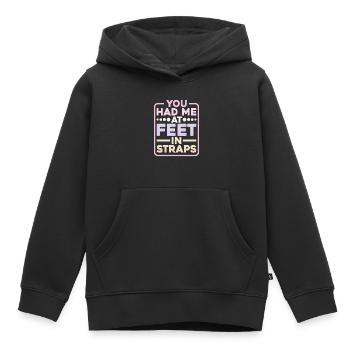 You Had Me At Feet In Straps 9 - Kinder Premium Organic Hoodie - Schwarz - Vorne - AI Model Kid Male (0cm)