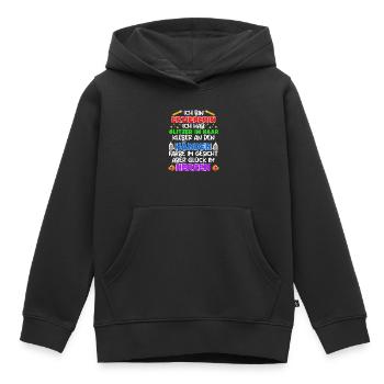 Glitzer in Haaren Klebe an den Händen Erzieherin - Kinder Premium Organic Hoodie - Schwarz - Vorne - AI Model Kid Male (0cm)