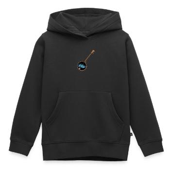 Banjo - Sweat Premium à capuche enfant bio - noir - Devant - AI Model Kid Male (0cm)
