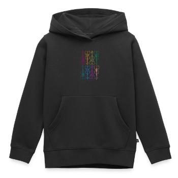 Musicien de concert Musicien Premier violon - Sweat Premium à capuche enfant bio - noir - Devant - AI Model Kid Male (0cm)