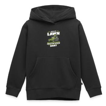 Tondeuse à gazon tondeuse jardin - Sweat Premium à capuche enfant bio - noir - Devant - AI Model Kid Male (0cm)