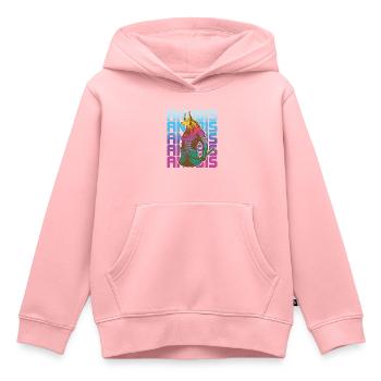 Dieu égyptien Anubis Egypte - Sweat Premium à capuche enfant bio - rose - Devant - AI Model Kid Female (0cm)