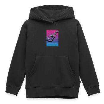 Ukuleles Vitage - Kids Premium Organic Hoodie - black - Front - AI Model Kid Male (0cm)