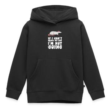 Si je n’apporte pas mon rat - Sweat Premium à capuche enfant bio - noir - Devant - AI Model Kid Male (0cm)