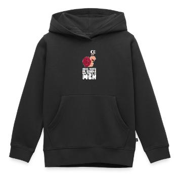 Bon goût dans les escargots Mauvais goût chez les hommes - Sweat Premium à capuche enfant bio - noir - Devant - AI Model Kid Male (0cm)