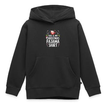 Pyjama de Noël Pyjama Chemise de nuit - Sweat Premium à capuche enfant bio - noir - Devant - AI Model Kid Male (0cm)