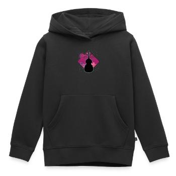 Kontrabass - Kinder Premium Organic Hoodie - Schwarz - Vorne - AI Model Kid Male (0cm)