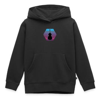 Kontrabass - Kinder Premium Organic Hoodie - Schwarz - Vorne - AI Model Kid Male (0cm)