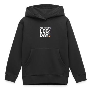Leg surgery wheelchair lost leg - Kids Premium Organic Hoodie - black - Front - AI Model Kid Male (0cm)