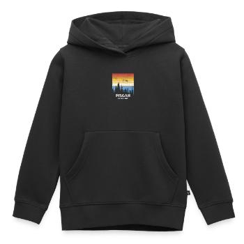 Forêt nationale de Pisgah - Sweat Premium à capuche enfant bio - noir - Devant - AI Model Kid Male (0cm)