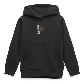 Borkum Koordinaten - Kinder Premium Organic Hoodie - Schwarz - Vorne - AI Model Kid Male (0cm)