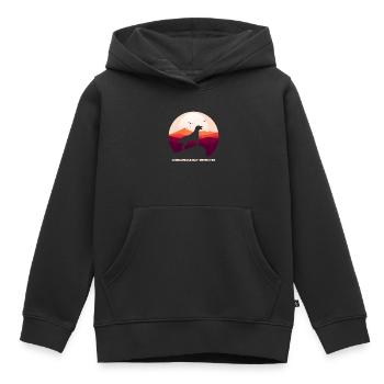 Retriever de la baie de Chesapeake - Sweat Premium à capuche enfant bio - noir - Devant - AI Model Kid Male (0cm)